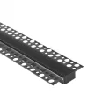 Ecolight Gipszkartonba rögzíthető FEKETE aluprofil fekete fedővel, végzáróval, Belső: 17mm, 2 méter