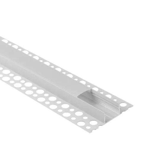 Ecolight Gipszkarton profil, Fehér, Falon kívüli , opál búra, 2m