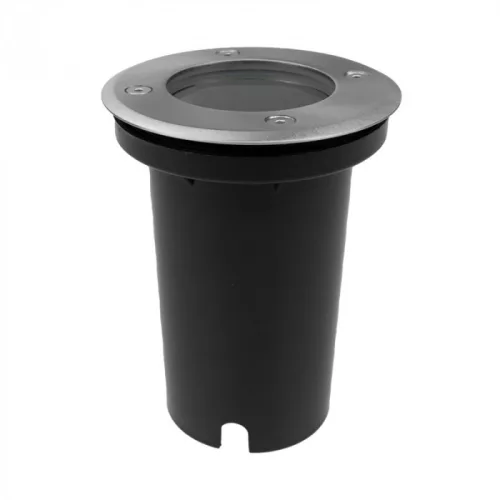 Ecolight járdába süllyesztehető lámpa, GU10, max 35W, IP67, 220-240V AC, 108X108X142mm, Inox, Kerek