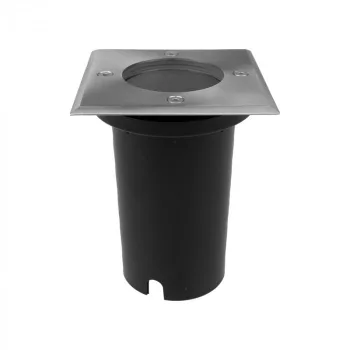   Ecolight járdába süllyesztehető lámpa, GU10, max 35W, IP67, 220-240V AC, 108X108X142mm, Inox, Kocka