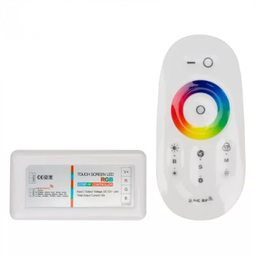 Ecolight RGB vezérlőszett (vezérlő + távirányító), 18A, 216W