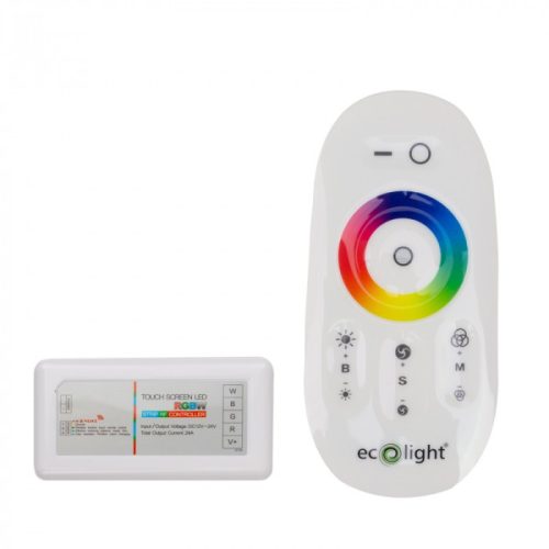 Ecolight LED szalaghoz RGBW távirányító szett, RF, 12/24V DC, 288W