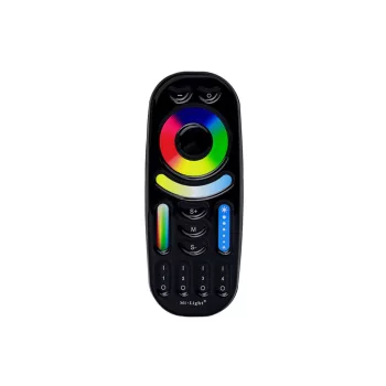   Mi-Light - FUT092B - RGB+CCT csoport (zóna) TÁVIRÁNYÍTÓ Full color LED szalaghoz, 2db 3AAA elem, Fekete