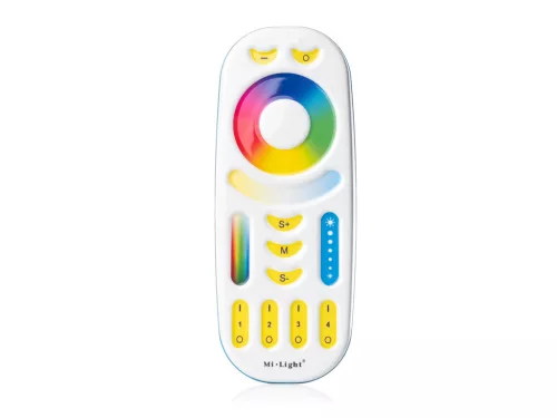 Mi-Light - FUT092W - RGB+CCT csoport (zóna) TÁVIRÁNYÍTÓ Full color LED szalaghoz, 2db 3AAA elem, Fehér