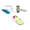   Mi-Light - FUT092W - RGB+CCT csoport (zóna) TÁVIRÁNYÍTÓ Full color LED szalaghoz, 2db 3AAA elem, Fehér