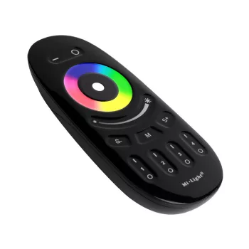   Mi-Light - FUT096B - RGBW csoport (zóna) TÁVIRÁNYÍTÓ RGB+fehér LED szalaghoz,sárga,4 csatornás, 2XAAA, IP20, FEKETE