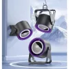   TelforceOne Forever Asztali Ventillátor LED Világítással, tölthető,  5W, 5V, USB-C, ABS, Akasztható, Rögzíthető