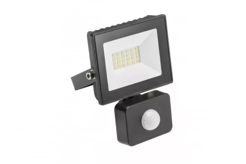 G-TECH LED-es reflektor mozgásérzékelővel, 10W, 700lm, AC220-240V,50/60 Hz,PF>0,9,IP65,120°,6400K, fekete ház