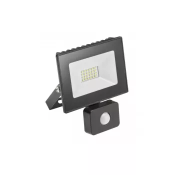  G-TECH LED-es reflektor mozgásérzékelővel, 20W, 1400lm, AC220-240V,50/60 Hz,PF>0,9,IP65,120°,6400K, fekete ház