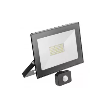   G-TECH LED-es reflektor mozgásérzékelővel, 50W, 3500lm, AC220-240V,50/60 Hz,PF>0,9,IP65,120°,4000K, fekete házzal
