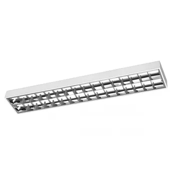   GTV LED fénycsőre szerelt tükrös-rácsos lámpatest 2x120cm falon kívüli, 2x36W, T8