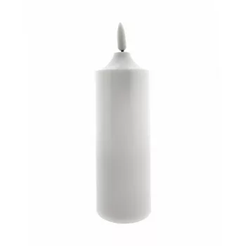 Trixline Műanyag nagy gyertya, 2*AA, 17cm,  IP20, fehér