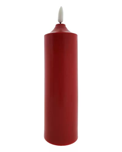 Trixline Műanyag nagy gyertya, 2*AA, 20cm, IP20, piros