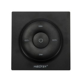   Mi-light - K2B - Dimmer Fali LED szalag fényerő szabályzó panel (CCT): elemes - fekete