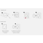 Mi-light - K2W - Dimmer Fali LED szalag fényerő szabályzó panel (CCT): elemes - fehér