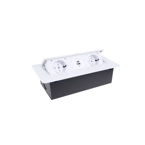 Design Light Kombibox Felnyíló asztali elosztó, fehér