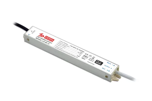 Ledis Alumínium házas Tápegység, 60W 12V, 5A, IP67, 202X30X20 mm