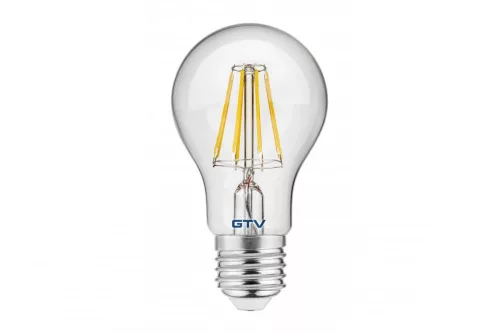 LED fényforrás 8W, A60, E27, 4000K FILAMENT, AC220-240V/ 50-60Hz, RA>80, 360°, 800 lm