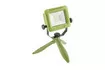 LED-es reflektor akkumulátorral ALLEDO 20W, 1600lm, AC220-240V, 50/60 Hz, PF>0,5, RA>80, IP54, 120°, 6400K, zöld