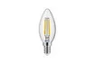 LED fényforrás 4W, C35, E14 , 4000K FILAMENT, AC220-240V/ 50-60Hz, RA>80, sugárzási szög360°, 440 lm