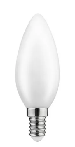 LED fényforrás 4W, C35, E14, 3000K, MILKY FILAMENT, AC220-240V, sugárzási szög 360°, 400 lm, 35mA