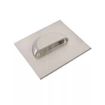   LED lépcsőházi lámpatest, ESCADA KA, DC12V, IP20, négyzet alakú, átlátszó burkolat, 0,8W, 70 lm,4000K,inox, kábel1,5 m