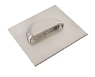 LED lépcsőházi lámpatest, ESCADA KA, DC12V, IP20, négyzet alakú, átlátszó burkolat, 0,8W, 70 lm,4000K,inox, kábel1,5 m