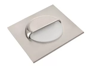 LED-es lépcsőházi lámpatest, ESCADA KB, DC12V, IP20 , négyzet alakú, tejfehér színű burkolat, 0,8W, 70 lm, 4000K, inox, kábel 1,5 m
