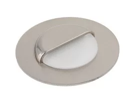 LED lépcsőházi lámpatest, ESCADA OB, DC12V, IP20 , kerek, tejes borítású, 0,8W, 70 lm, 4000K, inox, kábel 1,5 m