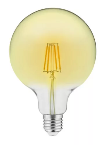 LED fényforrás 4W, G125, E27, 3000K FILAMENT VINTAGE, AC220-240V, sugárzási szög 360°, 400lm, 43mA