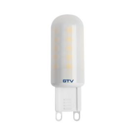   LED fényforrás 4W, G9, 3000K, AC220-240V, sugárzási szög 360°, 300 lm, 43 mA