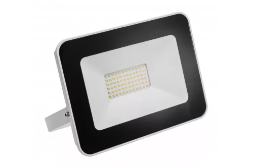 LED-es reflektor iLUX, 30W, 2400lm, 6000K, AC220-240V, 50/60 Hz, PF>0,9, RA>80, IP65, 120°, fehér színű keret