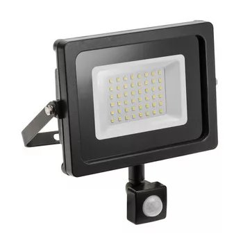   LED-es reflektor iNEXT mozgásérzékelővel 20W 1600lm, PF>0,9, RA>80, IP65, 120°, 6400K, fekete