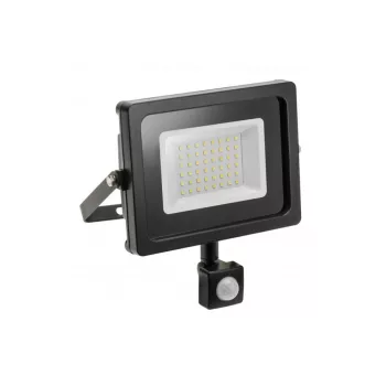   LED reflektor iNEXT mozgásérzékelővel 30W 2400lm, PF>0,9, RA>80, IP65, 120°, 6400K, fekete, 6400K