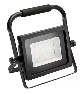 LED reflektor iNEXT (hordozható) 30W 2400lm, PF>0,9, RA>80, IP65, 120°, 6400K, fekete, 6400K