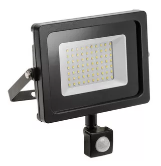 LED-es reflektor iNEXT mozgásérzékelővel 50W 4000lm, PF>0,9, RA>80, IP65, 120°, 6400K, fekete