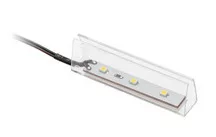 LED klipsz polcokhoz 0,24W, 12V DC, 3000K, 10 lm, IP20, műanyag ház, 2 m kábel miniAMP-mal, 2 m-es kábel miniAMP-mal