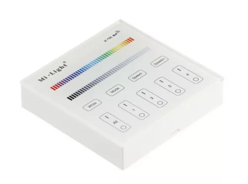 LED Akkumulátoros 4 zónás RGBW érintőképernyő, hatótávolság max. 30 m, IP20, akkumulátor 2x AAA 1,5V
