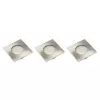   3 darabos szögletes LED-es süllyesztett lámpatest MARBELLA 3528SMD, 3x1,5W, 27 dióda, 230VAC, 2700K
