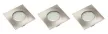 3 darabos szögletes LED-es süllyesztett lámpatest MARBELLA 3528SMD, 3x1,5W, 27 dióda, 230VAC, 2700K