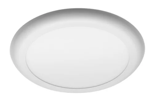 LED-es LED-es lámpa MOZA, 18W, 1500lm, Ř 230-16 mm, AC220-240V, 50/60Hz, PF>0,5, RA≥80, PC, IP40, 120°, 4000K, kerek, fehér, vágási lyuk Ř 65-205 mm.