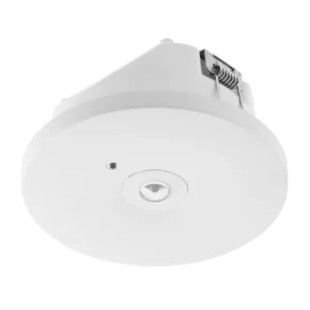 GTV Biztonsági LED lámpatest,3h akku,d=124x61mm,falon