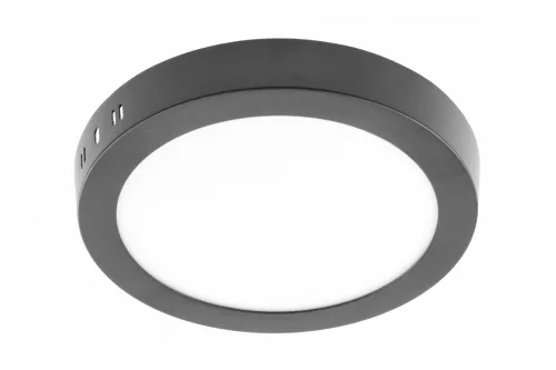 ORIS PLUS 3000K, 24W, 2000lm, AC220-240V, 50/60Hz, 120°-os fényszög, IP20, falon kívüli, LED PANEL KEREK, Fekete