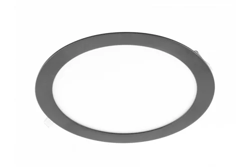 ORIS PLUS 4000K, 7W, 560lm, AC220-240V, 50/60Hz, 120°-os fényszög, IP20, süllyesztett LED PANEL KEREK, Fekete