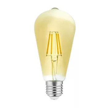   LED fényforrás 4W, ST64, E27, 3000K FILAMENT VINTAGE, AC220-240V, sugárzási szög 360°, 400lm, 43mA