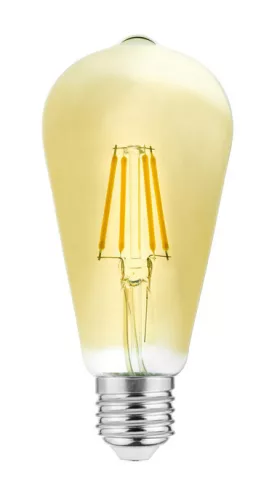 LED fényforrás 4W, ST64, E27, 3000K FILAMENT VINTAGE, AC220-240V, sugárzási szög 360°, 400lm, 43mA