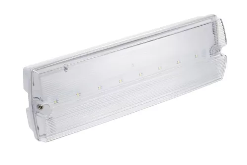 LED-es vészvilágítás TERNO-1, 3W, 250 lm, AC220-240V, 50-60Hz, IP65, 1h, 6400K, karbantartott, tesztgomb, 1 óra