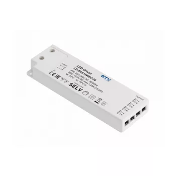   LED tápegység 15W SLIM EASY CLICK 12VDC, bemenet 220-240 VAC, IP20, dimmensions 129x42x16 mm miniAMP+kábel