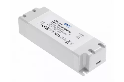 LED-tápegység 80W , bemenet 220-240VAC, kimenet 24VDC, 50/60 Hz, IP20, méret 180x52x42x176x30 mm