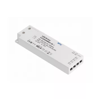   LED tápegység 30W SLIM EASY CLICK 12VDC, bemenet 220-240 VAC, IP20, dimmensions 160x50x18 mm miniAMP+kábel